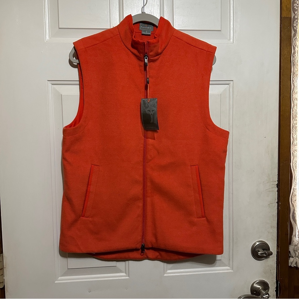 Fennec Highly Evolved Full Zip Performance Vest Polyester Blend Small Orange‎